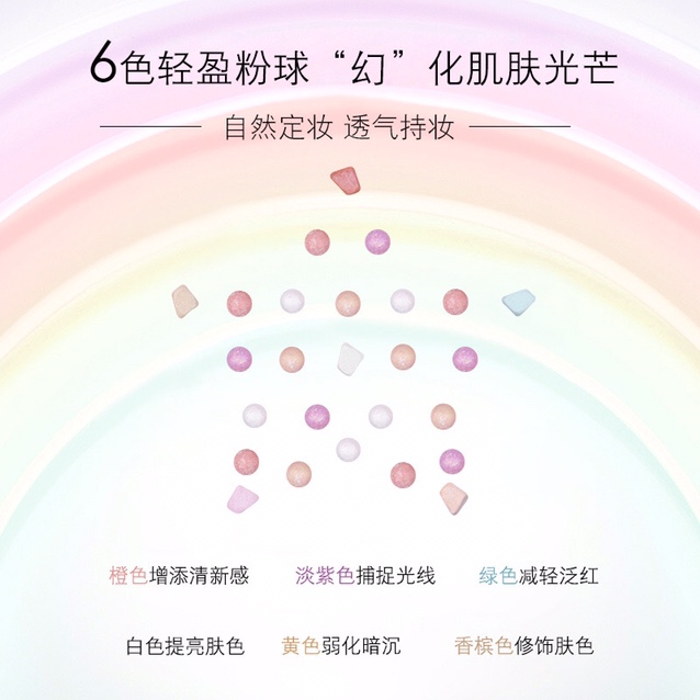 Leezi/ Liz 5321 Unreal color Meteor makeup powder ball waterproof without removing makeup matte concealer oil control powder cake Specification drawing