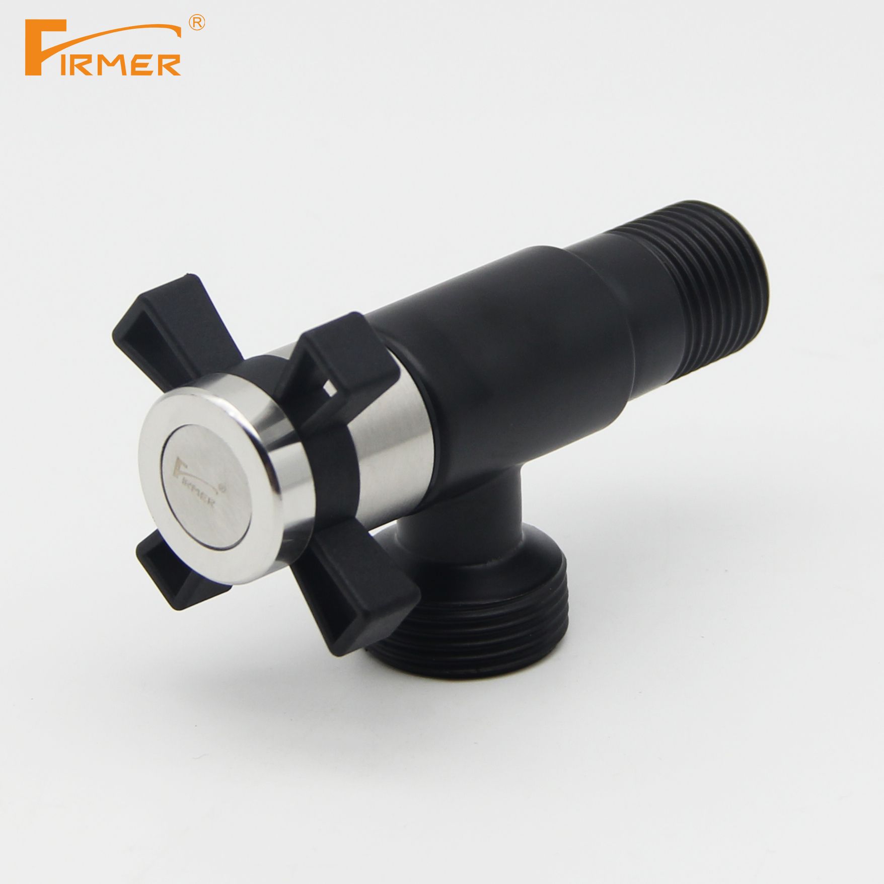FIRMER 304 stainless steel hot and cold water triangle valve faucet stop valve household switch valve details Picture