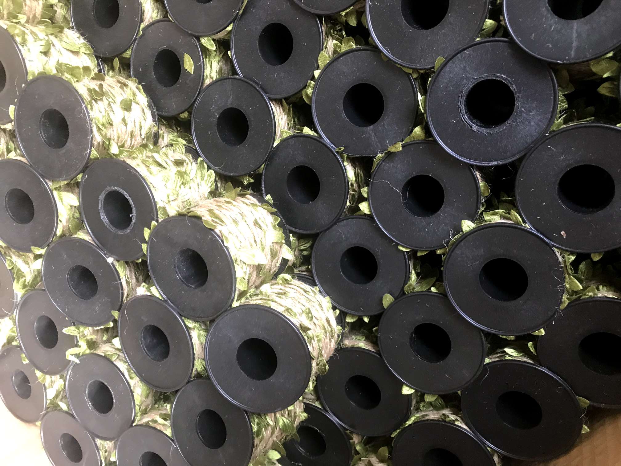 树叶麻绳辫子森系装饰花束包装麻绳黄麻辫子细节图