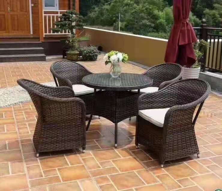 Outdoor Table And Chair Rattan Chair Combination Leisure Balcony Three-Piece Garden Villa Garden Table And Chair Set