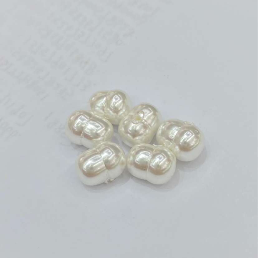 Resin double ball gourd-shaped irregular pearl necklace, bracelet and clothing accessories