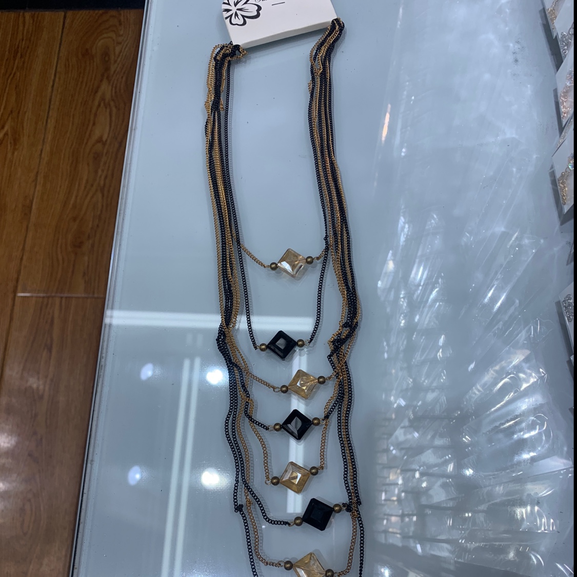 Crystal multi-layer sweater chain details Picture