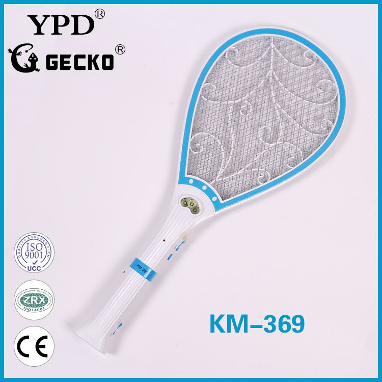 厂家直销KM-369新款带LED手电筒式可拆卸充电电蚊拍