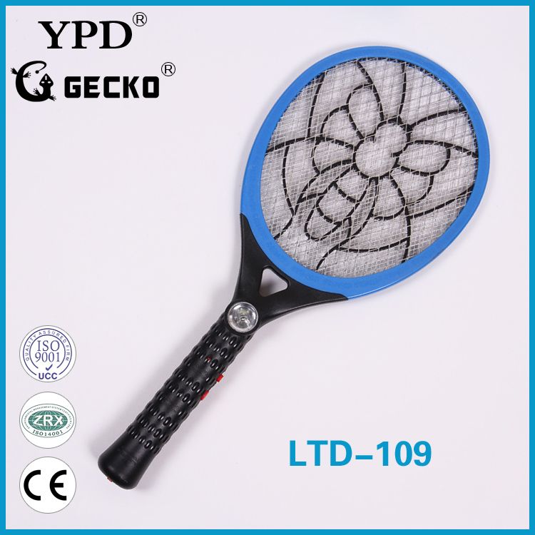 力天GECKO-YPD一拍得品牌LTD-109黑柄带LED照明灯充电式电蚊拍详情4
