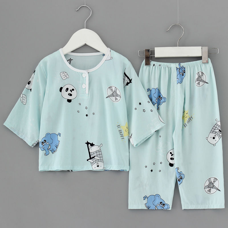 Panda print children's pajama set
