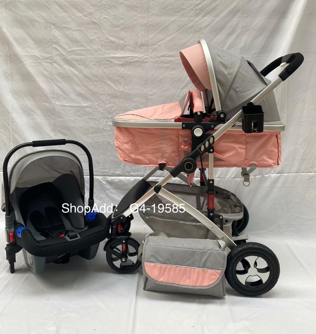 新款高景观三件套推车婴儿车外贸出口铝合金童车详情图5