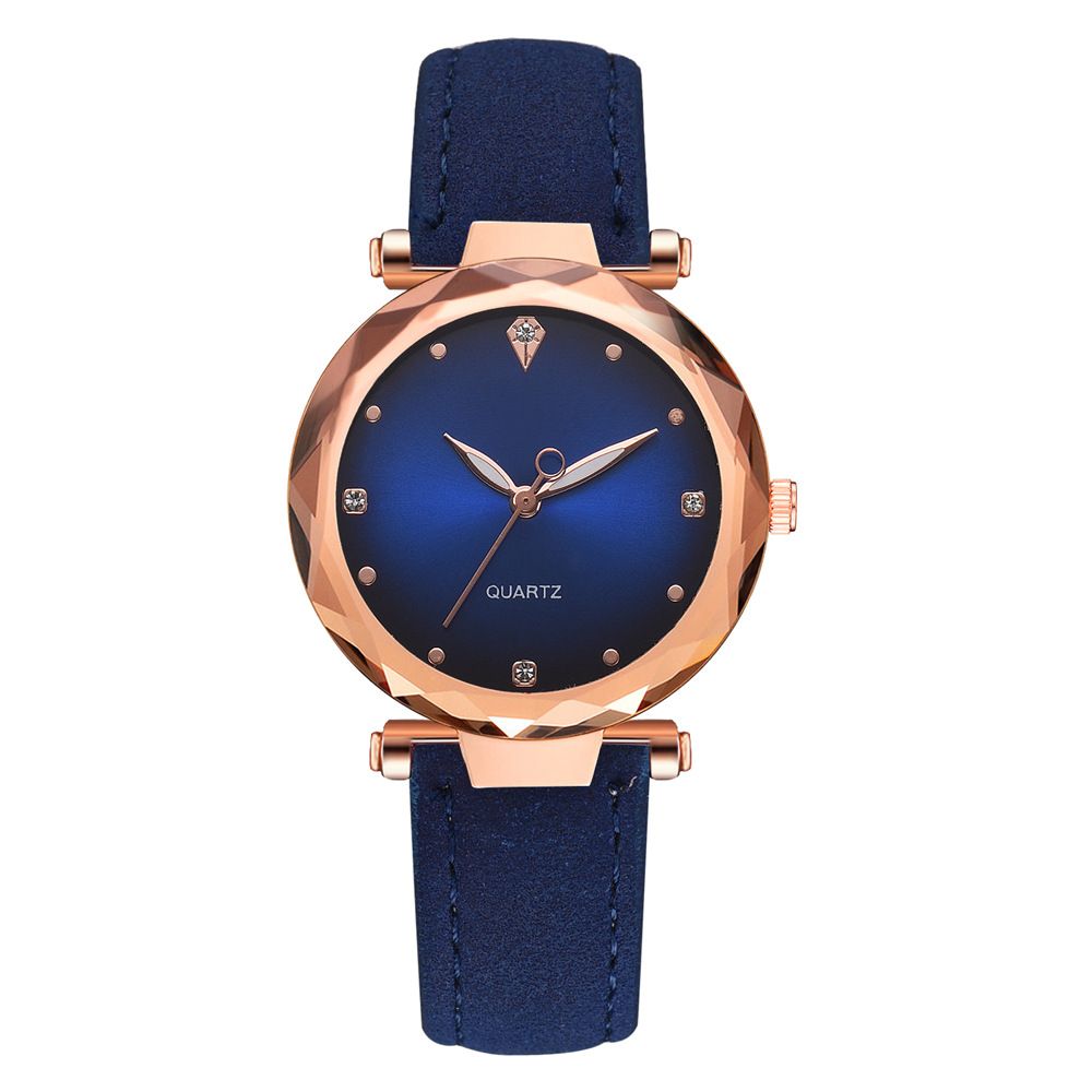 A new simple and casual ladies' watch, a diamond-encrusted leather strap quartz watch with elegant style, available on wechat Business AliExpress detail image 5