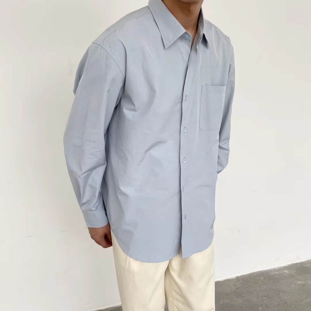 weave studio Spring/Summer 18 no-iron ultra-loose white silhouette versatile and elegant unisex shirt
