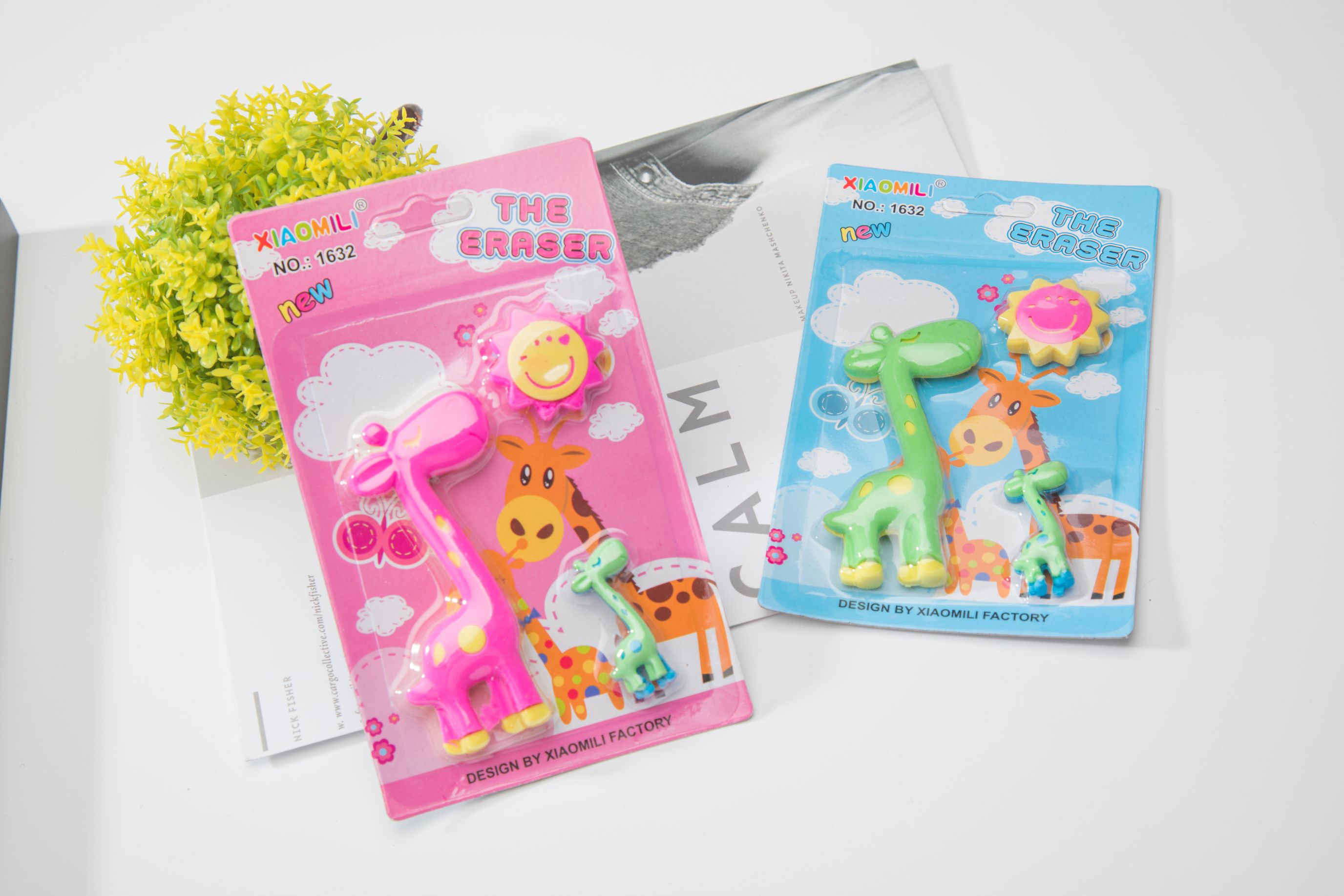 可爱长颈鹿拼装动物橡皮详情图5