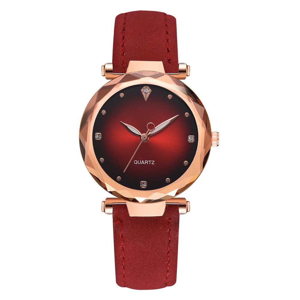 A new simple and casual ladies' watch, a diamond-encrusted leather strap quartz watch with elegant style, available on wechat Business AliExpress detail image 7