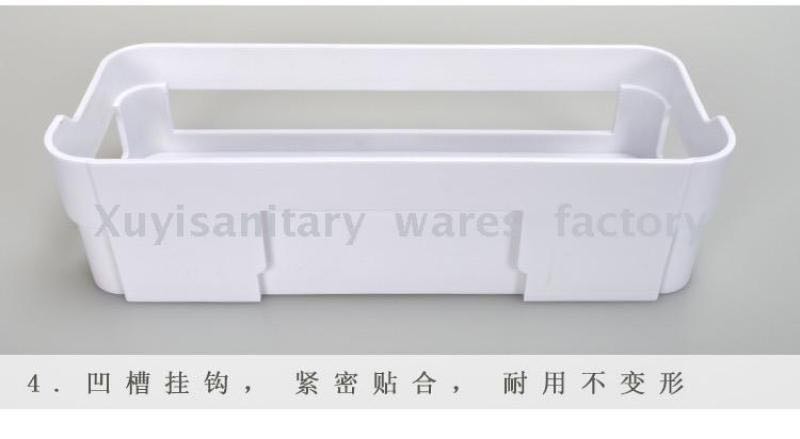 卫生间置物架免打孔 浴室收纳架 无痕 吸壁式挂钩 强力吸盘置物架详情图5