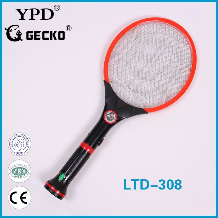 厂家直销GECKO品牌LTD-308带LED手电筒式可拆卸充电电蚊拍详情4