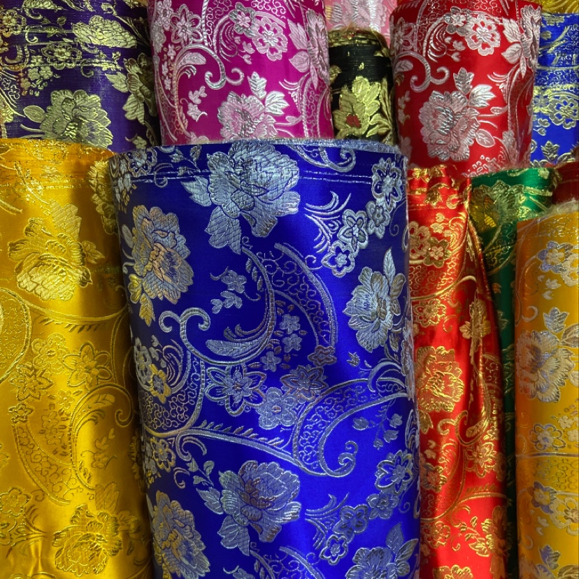 Dark Blue Refined Satin Fabric Craft Decoration Gift Wrapping Cloth Clothing