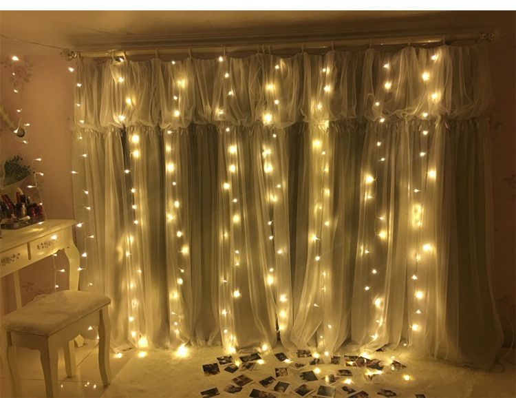 2020 Amazon USB remote Control 3*3 copper wire light string, ice strip curtain light, LED Christmas decorative light string, copper wire light detail image 6