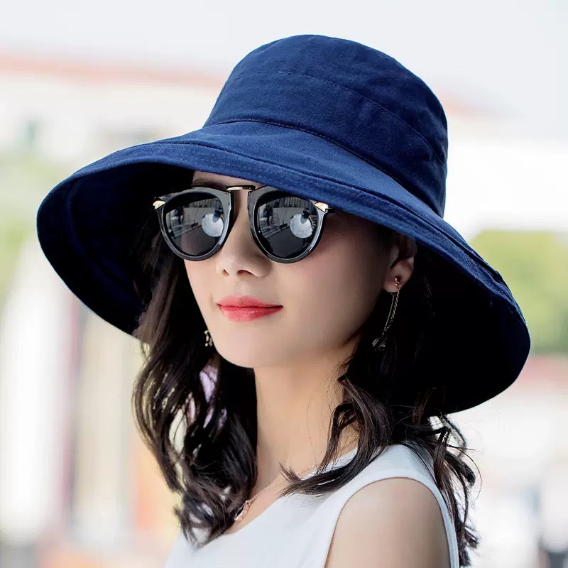 户外大檐帽子女夏天出游遮阳帽防晒日系网红春秋布帽子女韩版潮