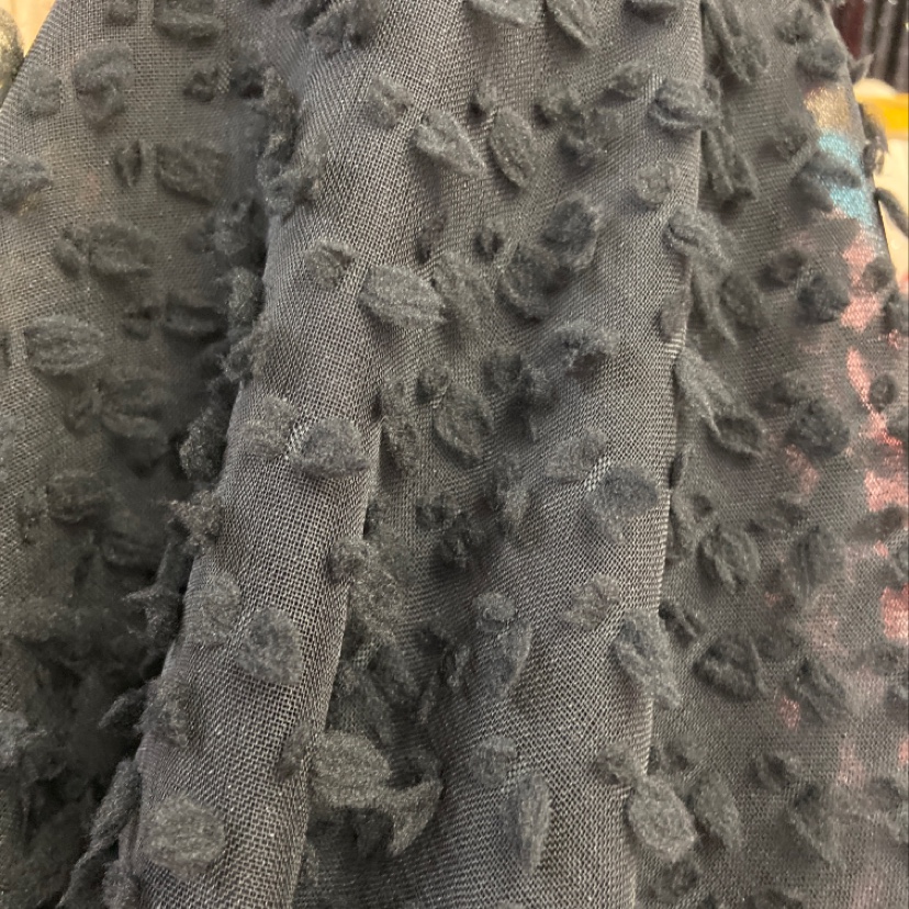 Black imitation linen small wool ball fabric decorative items, handicrafts, clothing accessories, fabric details Picture