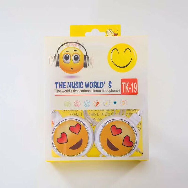 唐卡卡通头戴式耳机表情水果动物图案DIY订制logoTK-19详情图1