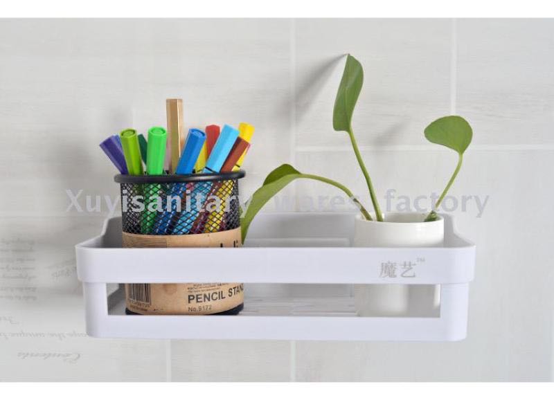 卫生间置物架免打孔 浴室收纳架 无痕 吸壁式挂钩 强力吸盘置物架详情图7