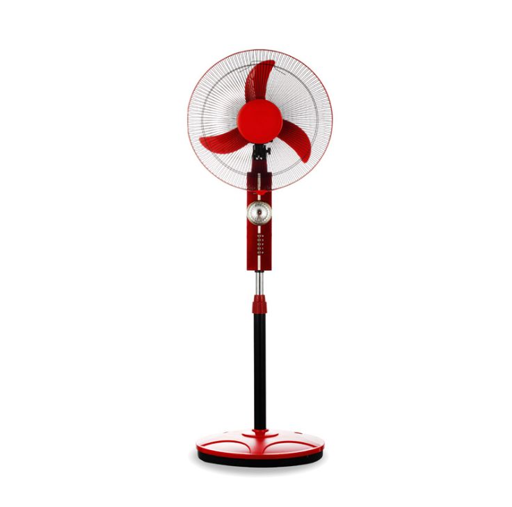Solar DC floor fan 12V charging fan carries LED lamp emergency fan details Picture