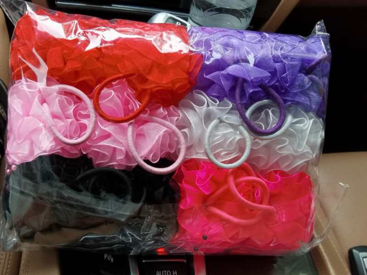 Widened rubber band, spring color rubber band, leather strap, simple and seamless black high-elasticity hair band, hair band, rubber band headwear, towel ring, adult Demei 30 Specification image
