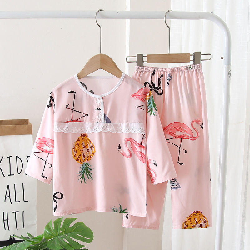 Pineapple print children's pajama set