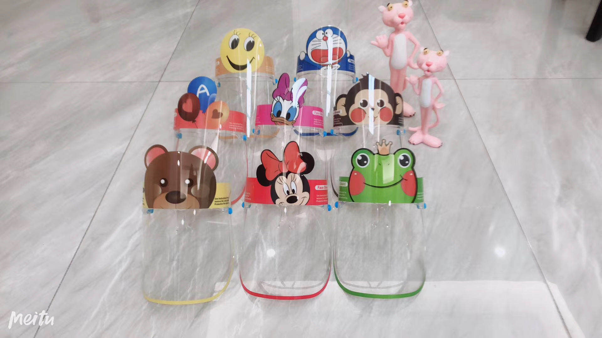 Children cartoon style anti-splash anti-oil plastic safety isolation mask Child transparent anti-smog mask undefined