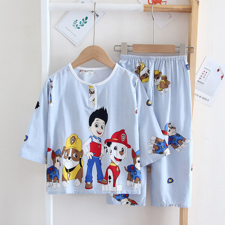 Mario print Children's pajamas short-sleeved set