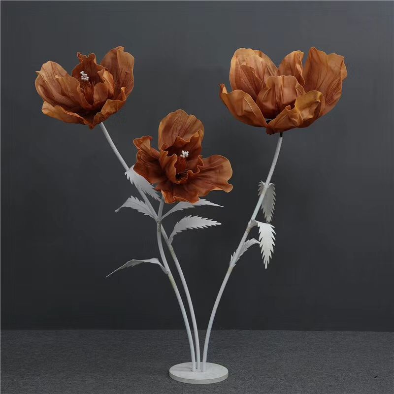 Hongling wedding props, new road guide decorative flowers, stage background decoration, paper flowers, tulips, window display ornaments Specification image