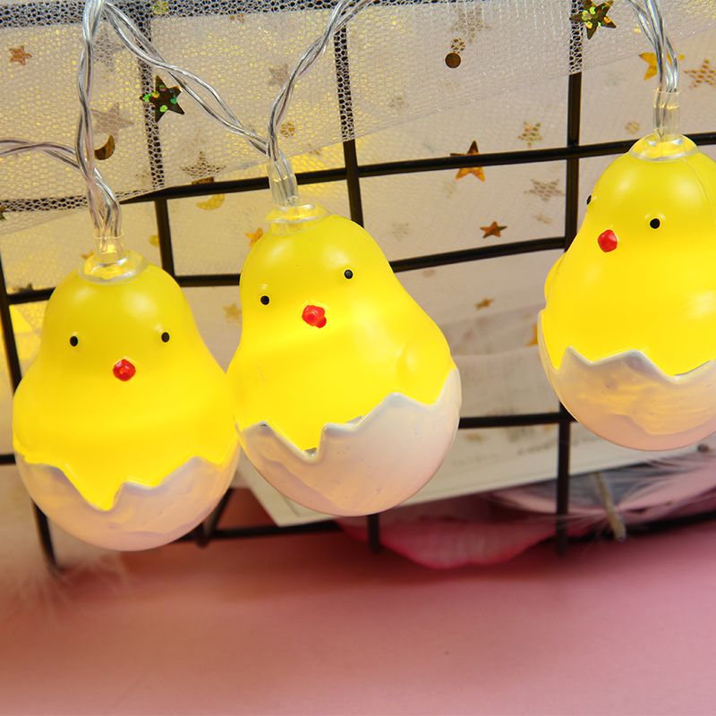 led动物造型灯串万圣节小鸡彩灯装饰主题聚会布置灯
