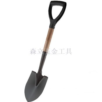 木柄园艺铲 铁锹 黑色户外铲子多功能锹 园艺工具 铲子带木柄