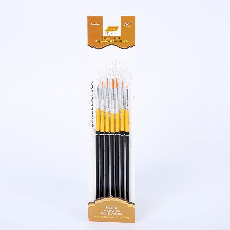 7 sets of high quality nylon wool hook line painting pen Acrylic watercolor complementary color pen gouache paintbrush stroke line edge thumbnail