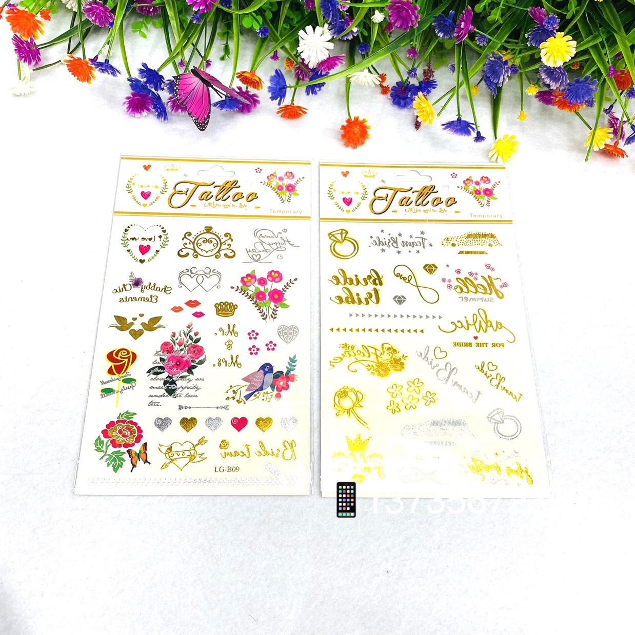 Gilded watermark tattoo sticker Application Scenario