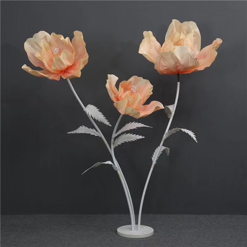 Hongling wedding props, new road guide decorative flowers, stage background decoration, paper flowers, tulips, window display ornaments Application Scenario