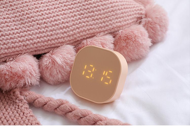 欧式创意定时智能小闹钟方块迷你卡通简约数字时钟床头夜光电子钟详情图13