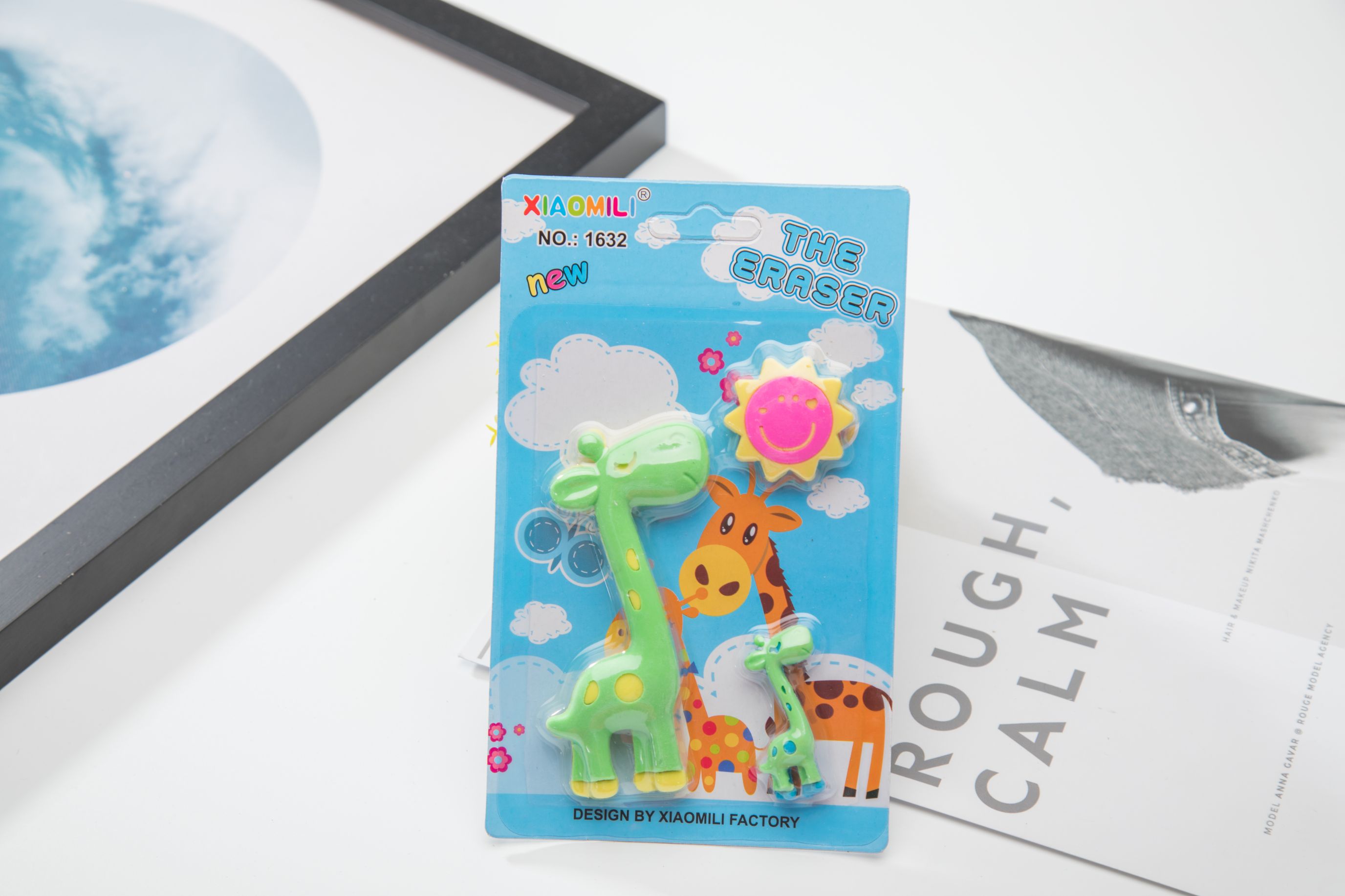 可爱长颈鹿拼装动物橡皮详情图2