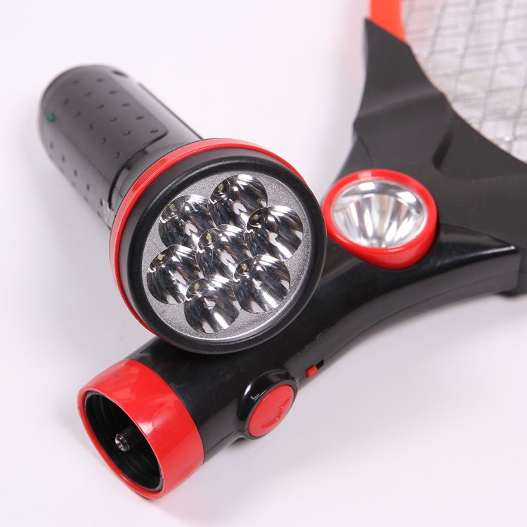 厂家直销GECKO品牌LTD-308带LED手电筒式可拆卸充电电蚊拍详情图3