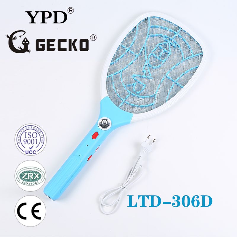 厂家直销GECKO-LTD-306D超高品质带电源线充电式电蚊拍21X51CM图