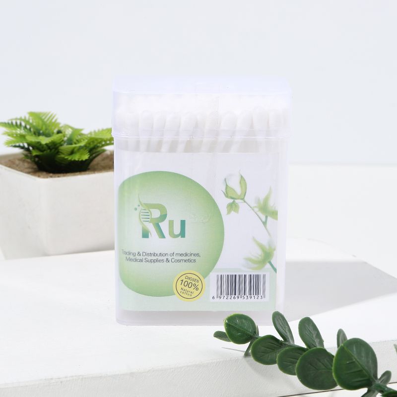 无菌棒棉球清洁棉花棒化妆卫生 现货批发 双头木棒棉签 厂家直销详情图2