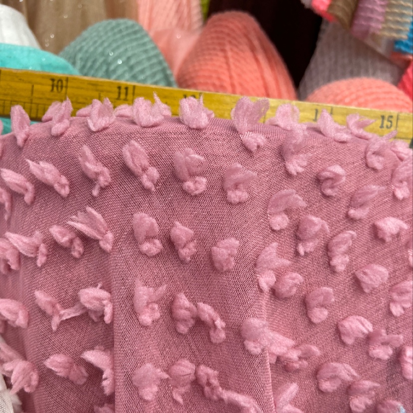 Pink faux linen small wool ball fabric decorative items, handicrafts, clothing accessories, fabric