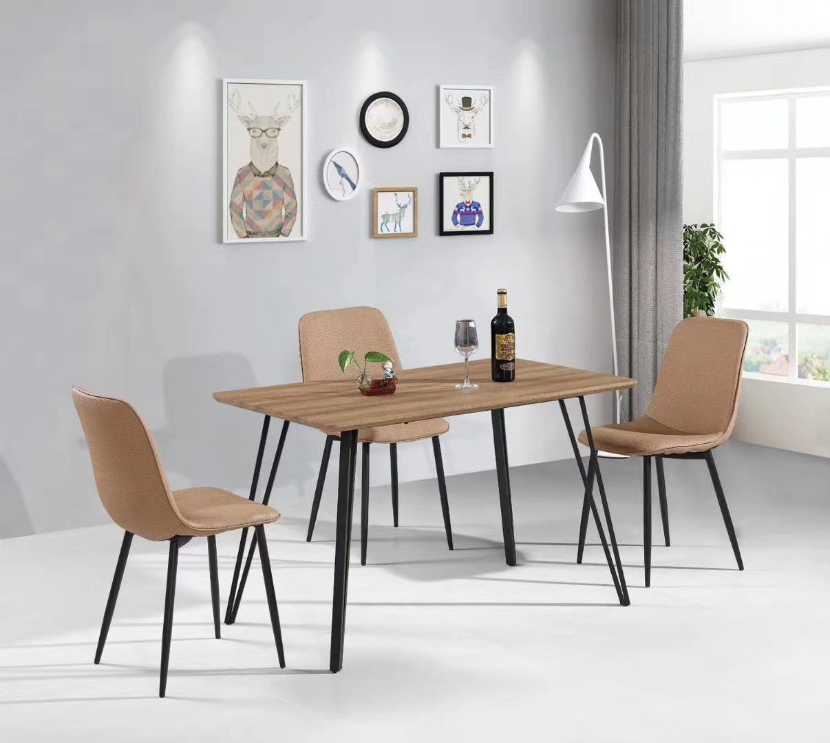 现代长方形餐桌图片