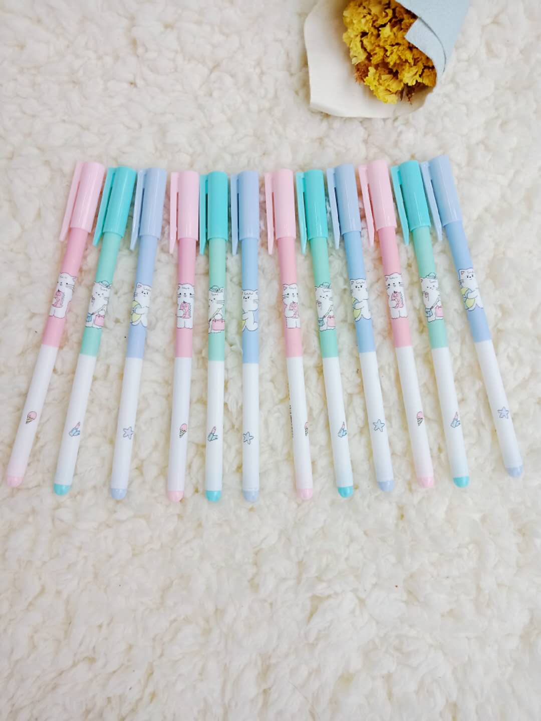 Miyou youpin Neutral pen Students use black to draw the cute cartoon signature pen 0.. 38 mm pen. Specification drawing