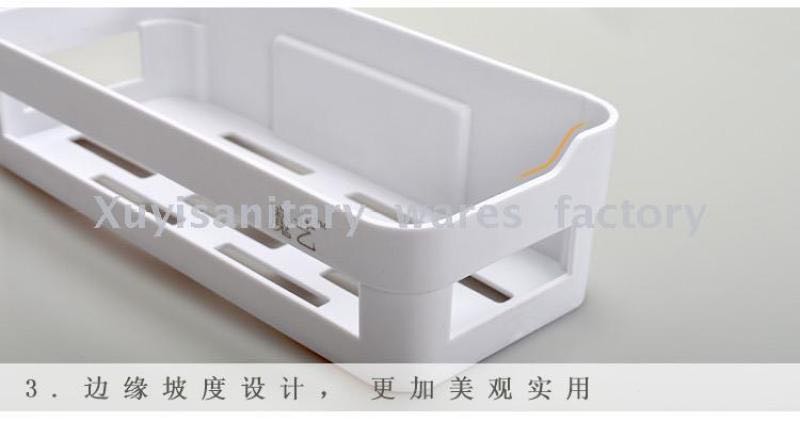 卫生间置物架免打孔 浴室收纳架 无痕 吸壁式挂钩 强力吸盘置物架详情图4