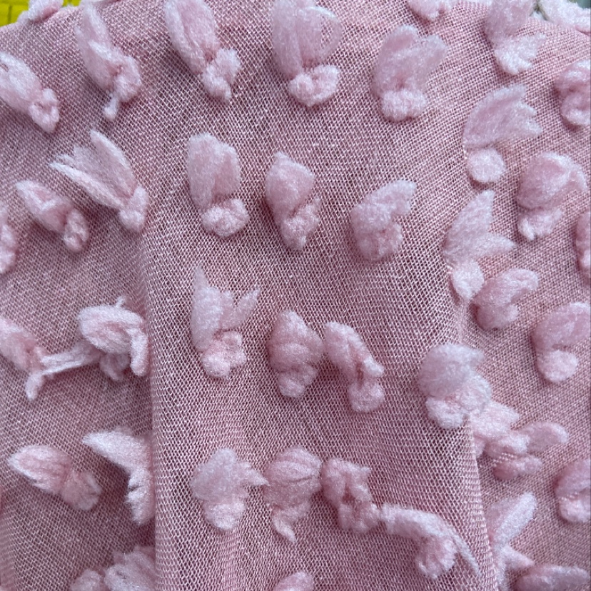 Pink faux linen small wool ball fabric decorative items, handicrafts, clothing accessories, fabric Specification image