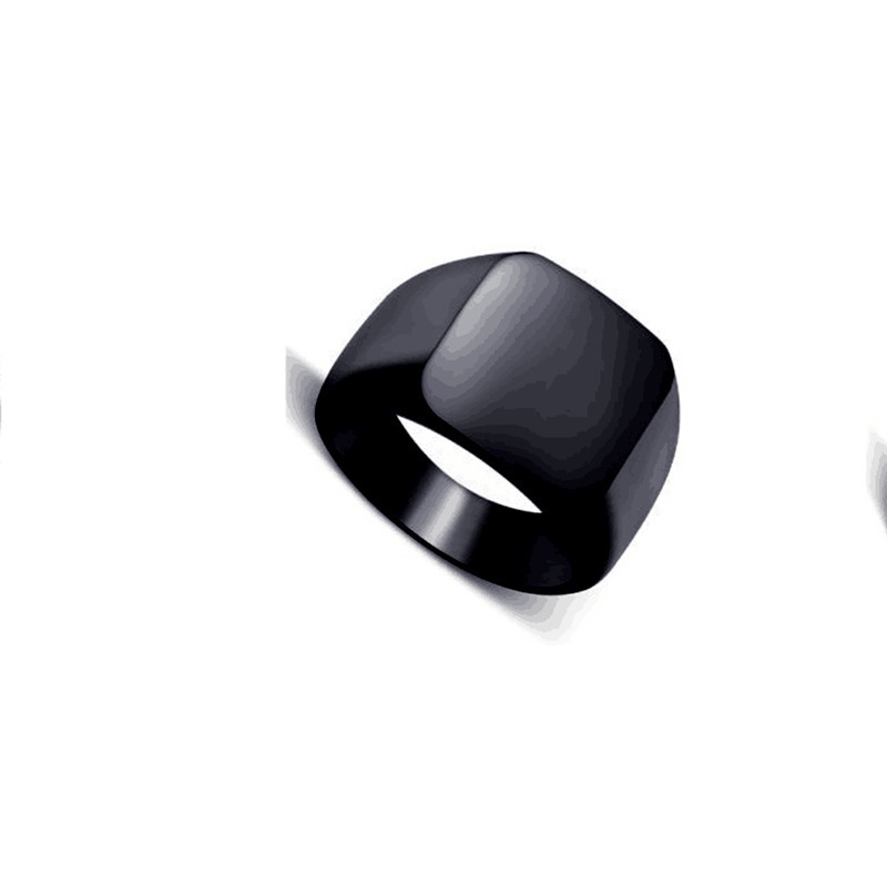 跨境爆款配饰品 欧美钛钢戒指男 复古不锈钢光素面戒指可定制LOGO详情图7