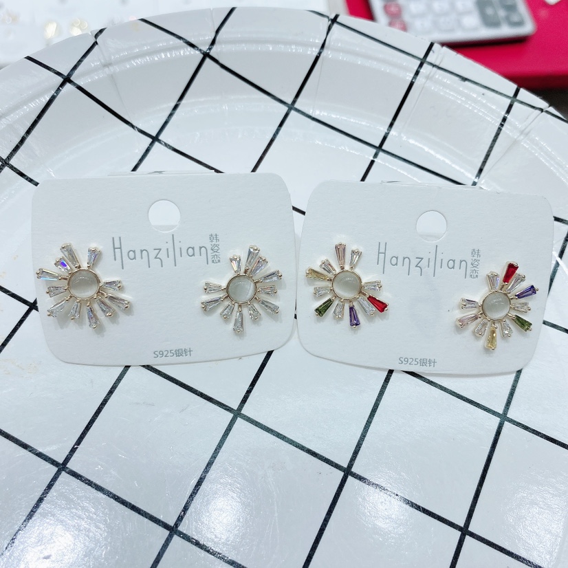 Colored sun stud earrings thumbnail