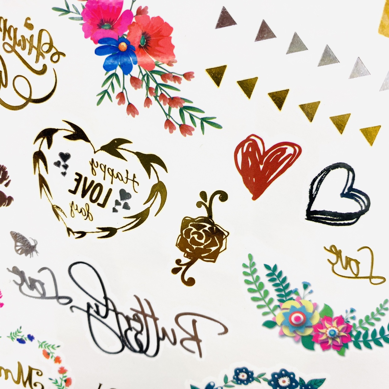 Gilded watermark tattoo sticker undefined
