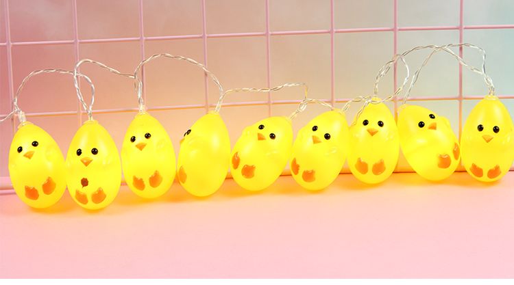 led animal-shaped light strings, Halloween little yellow duck lanterns, children's room decoration theme party arrangement lights detail image 1