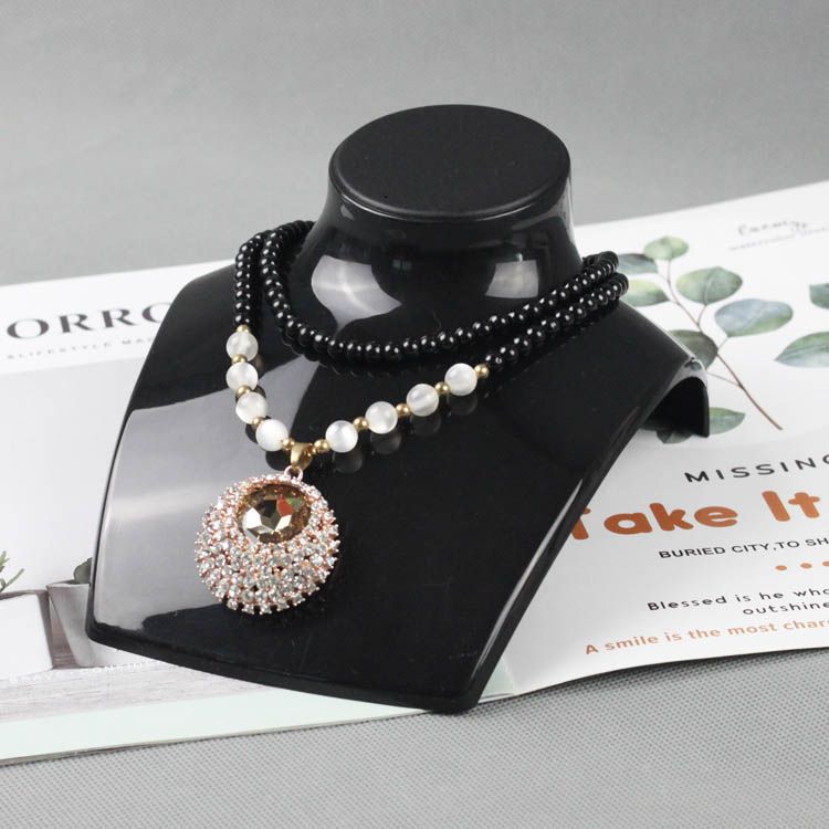 Plastic necklace stand, earring stud, display stand, jewelry store counter, window display stand, street vending figure, neck model detail image 3