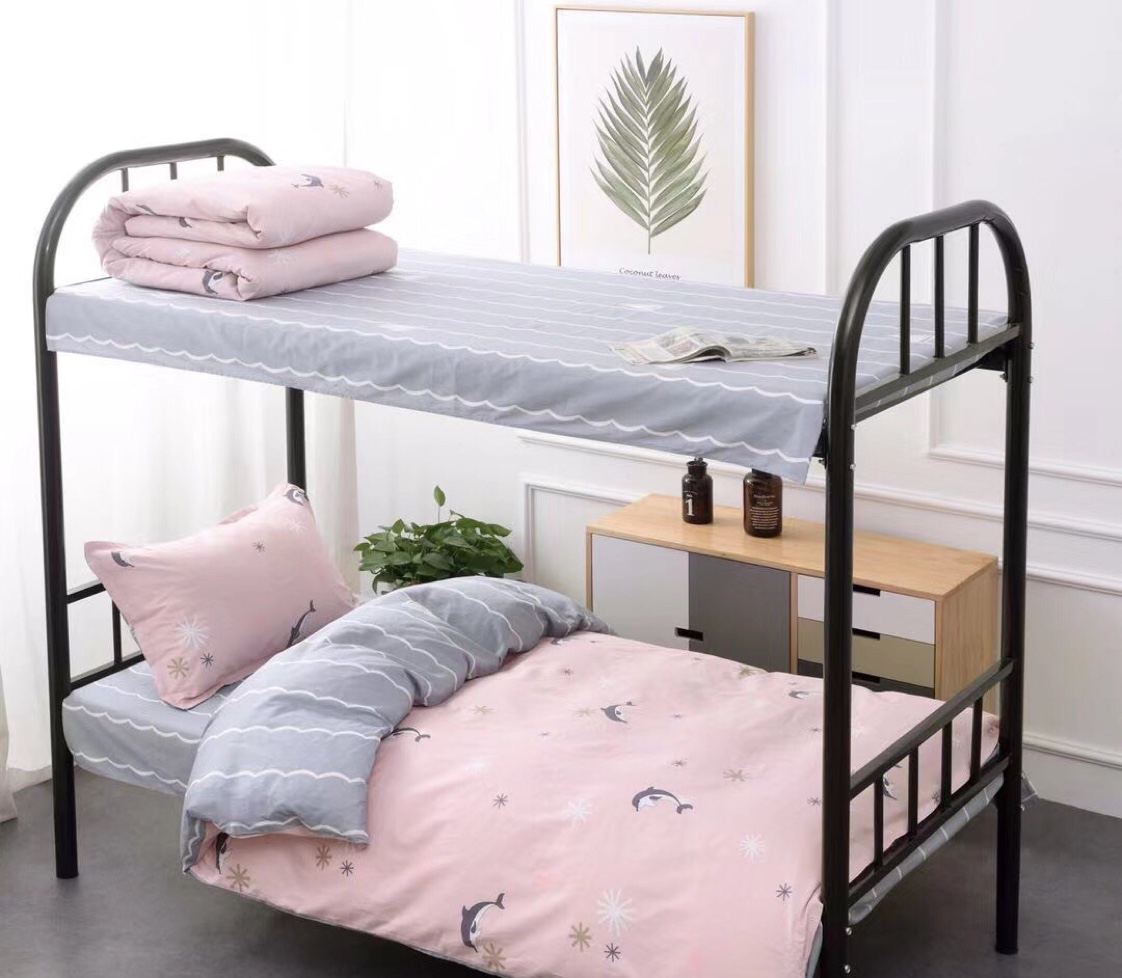 Factory direct sales of all-cotton fabric three-piece sets for student dormitories, children's beds and apartment beds Specification image