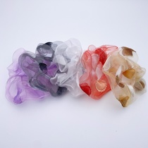 Large polka dot organza scrunchie